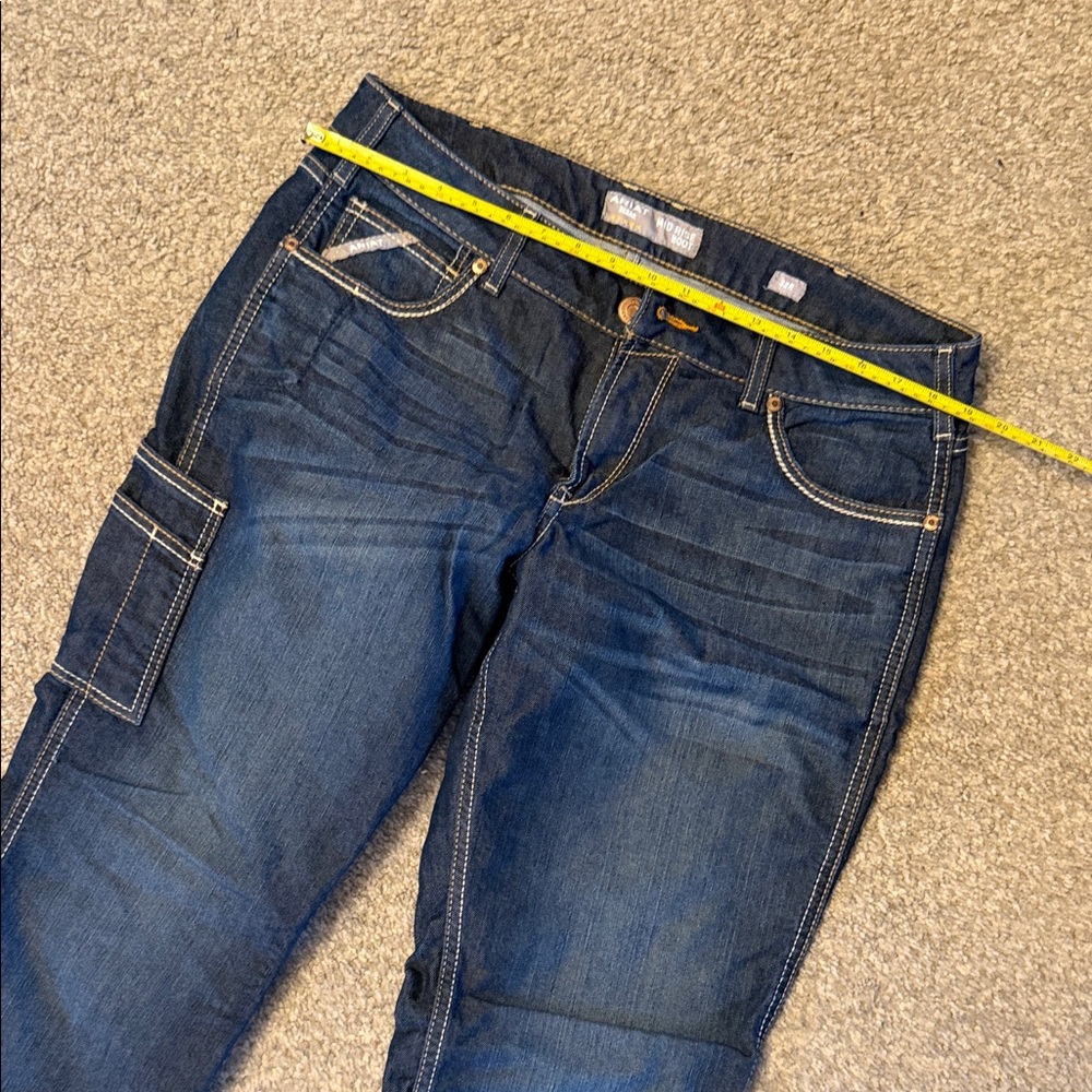 Ariat Dark Blue Rebar midrise boot cut jeans